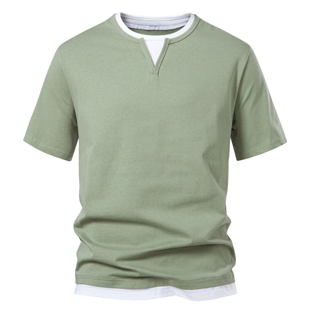 Herren Kurzarmshirt mit modernem Stehkragen EB