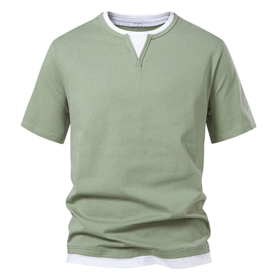 Herren Kurzarmshirt mit modernem Stehkragen EB