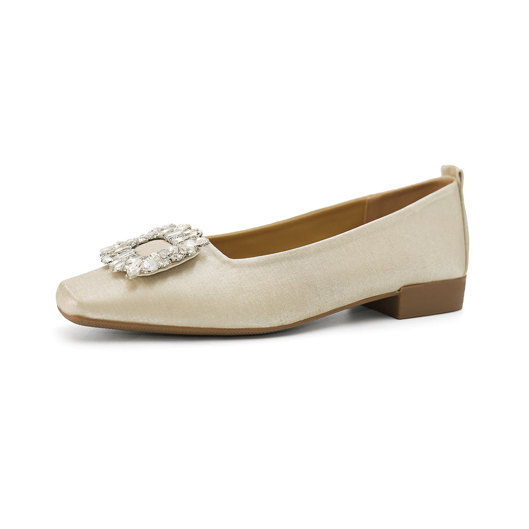 Damen Ballerinas mit funkelndem Strassdetail und modernem Design EB