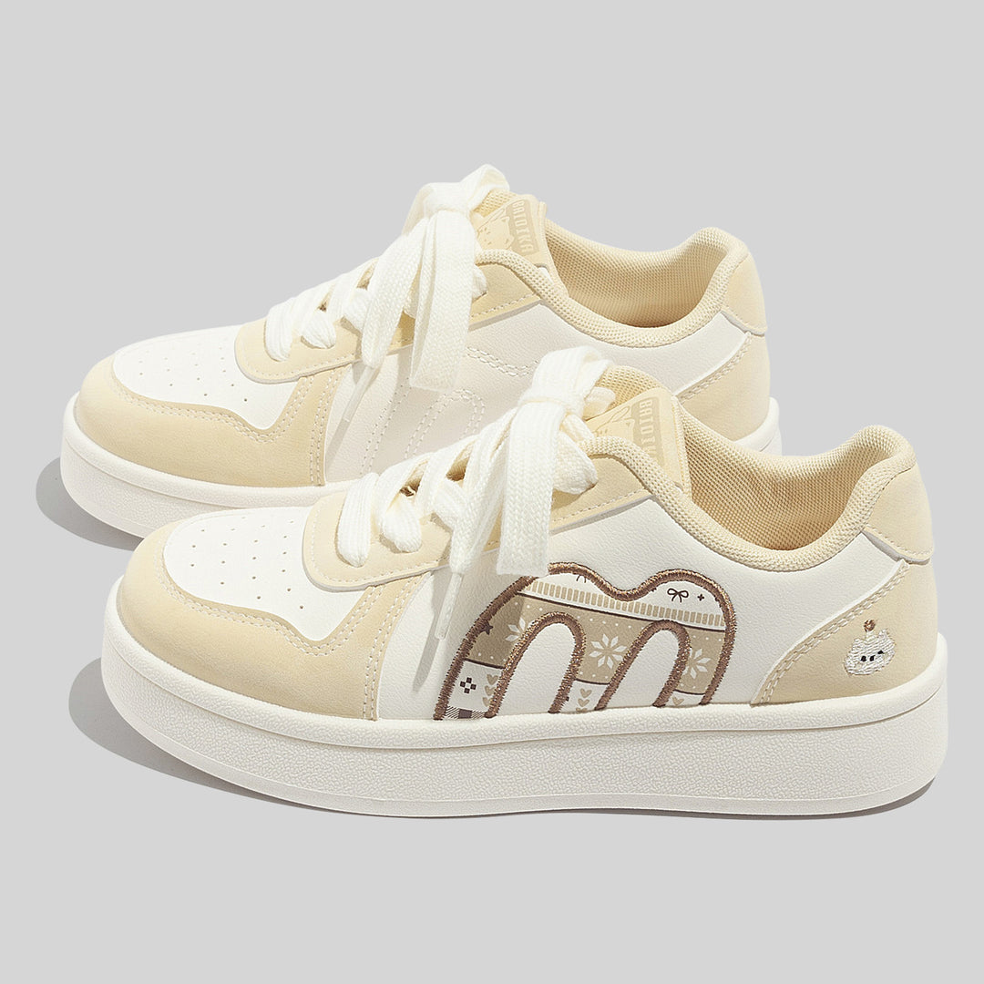 Damen Trendige Sneakers mit niedlichem Tiermotiv und komfortabler Dämpfung EB