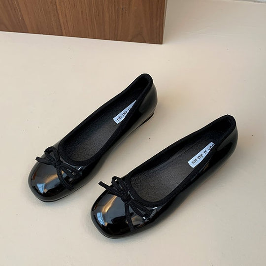 Damen Ballerinas mit dekorativer Schleifenapplikation und komfortablem Fußbett EB