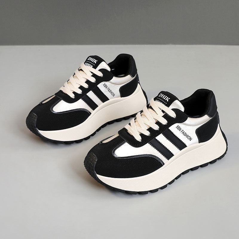 Damen Sportliche Chunky Sneakers mit rutschfester Laufsohle und atmungsaktivem Obermaterial EB