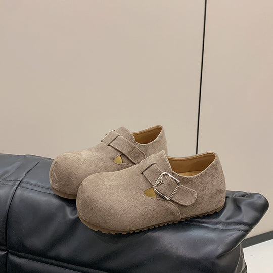 Damen Clogs mit elegantem Schnallenverschluss und weichem Obermaterial EB