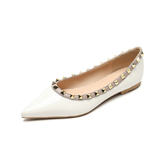 Damen spitze Ballerinas mit stylishen Nietenapplikationen EB