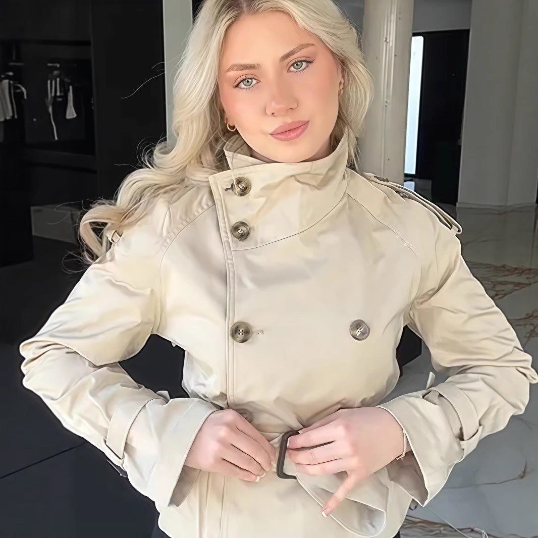 Damen Trenchcoat mit taillierter Silhouette und doppelter Knopfleiste EB
