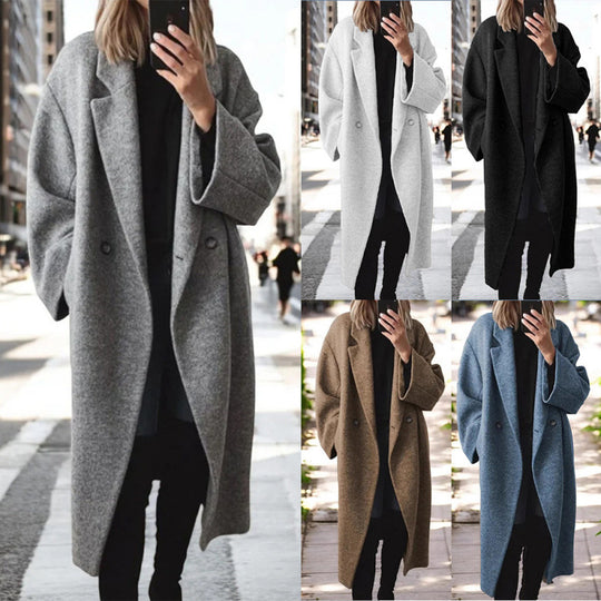 Damen Oversize Wollmantel EB