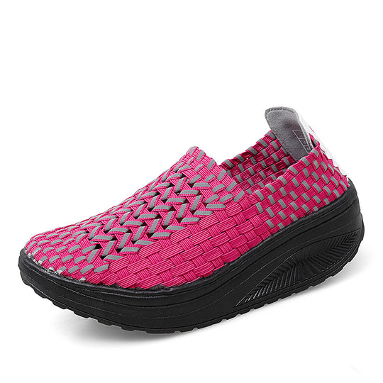 Damen Sportliche Slipper mit atmungsaktivem Netzgewebe und rutschfester Sohle EB