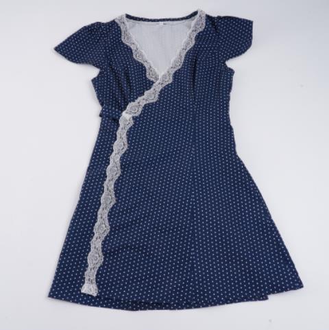 Damen Verspieltes Wickelkleid mit eleganten Spitzeinsätzen EB