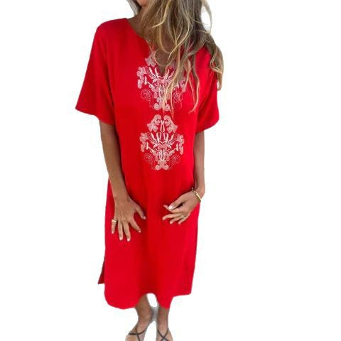 Damen Sommerliches Kleid mit aufwendiger Stickerei EB