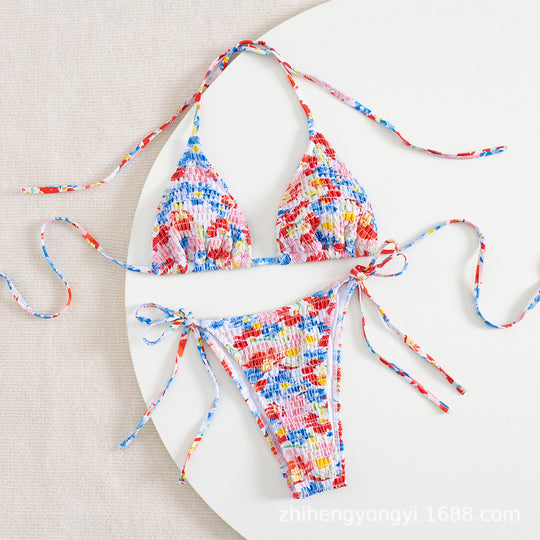Damen Bikiniset mit buntem Mustermix EB