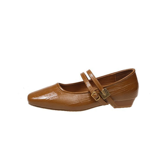 Damen elegante Ballerinas mit verstellbarem Riemen EB