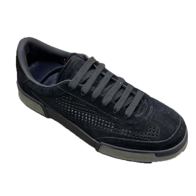 Damen atmungsaktive Freizeitsneakers aus hochwertigem Wildleder mit perforierten Details EB