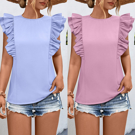 Damen Rüschenshirt mit elegantem Schnitt EB