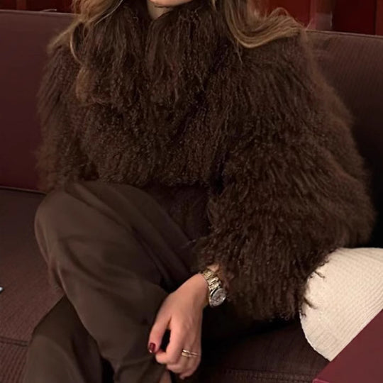 Damen Flauschige Kuscheljacke EB