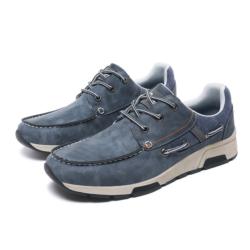 Herren Freizeit-Lederschuhe mit robustem Design und rutschfester Sohle EB