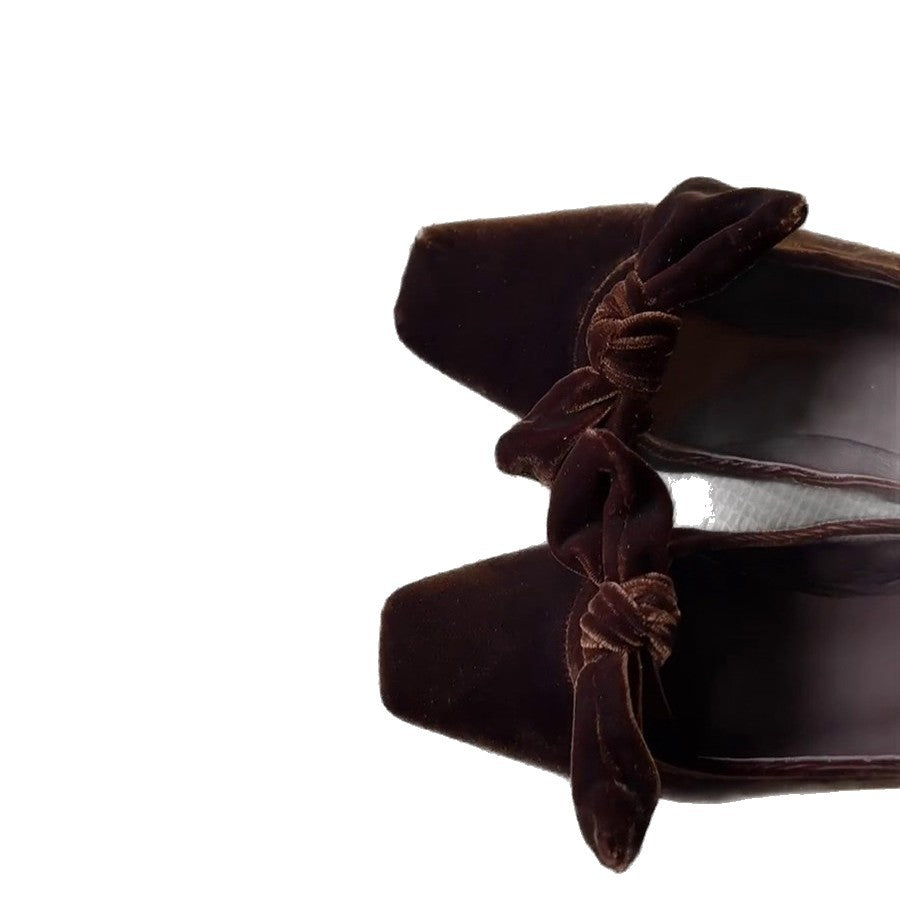 Damen Ballerina-Schuhe mit sanften Rüschen und eleganter Schleifenverzierung EB