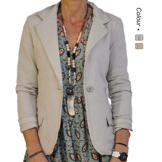 Damen Eleganter Blazer mit strukturierten Details und slim-fit Schnitt EB