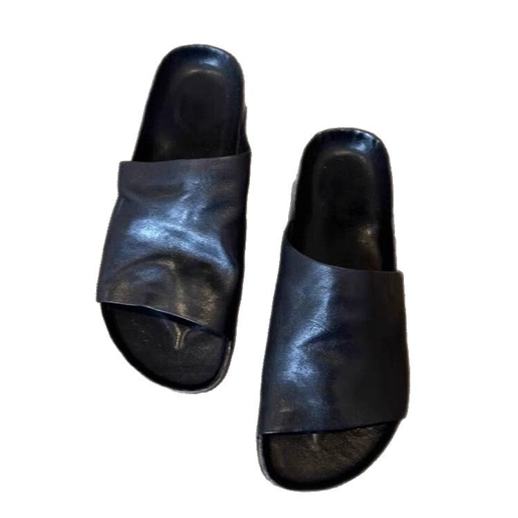 Damen Komfortable Slipper mit geschmeidiger Lederoberfläche und ergonomischem Fußbett EB