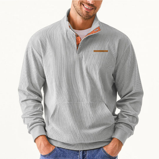Herren Hochwertiger Pullover mit halbem Reißverschluss und komfortabler Passform EB
