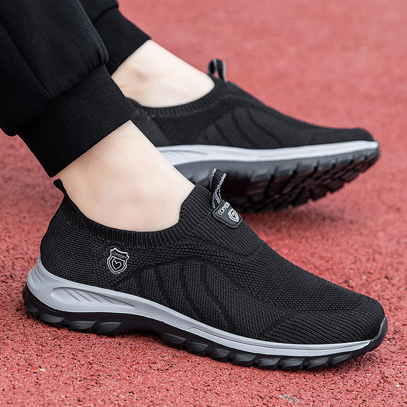 Damen Bequeme Slip-On Sneakers mit atmungsaktivem Mesh-Obermaterial EB