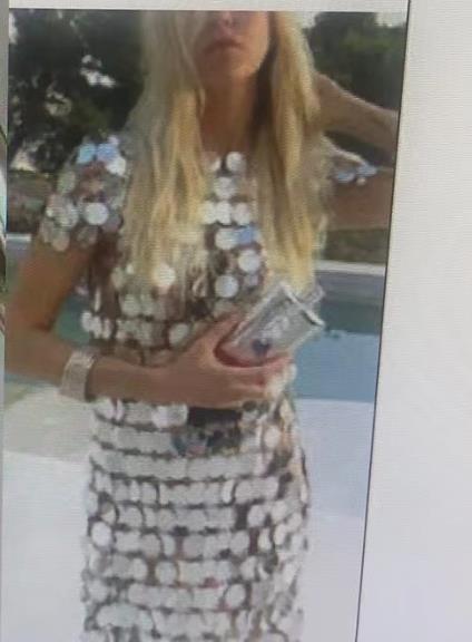 Damen Glitzerndes Abendkleid mit Paillettenbesatz und figurbetontem Schnitt EB