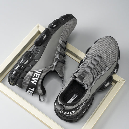 Unisex modische Plateausneaker mit luftgepolsterten Dämpfungspods und gestricktem Komfortoberteil EB