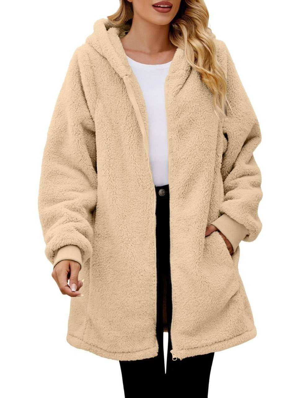 Damen kuschelige Fleecejacke EB