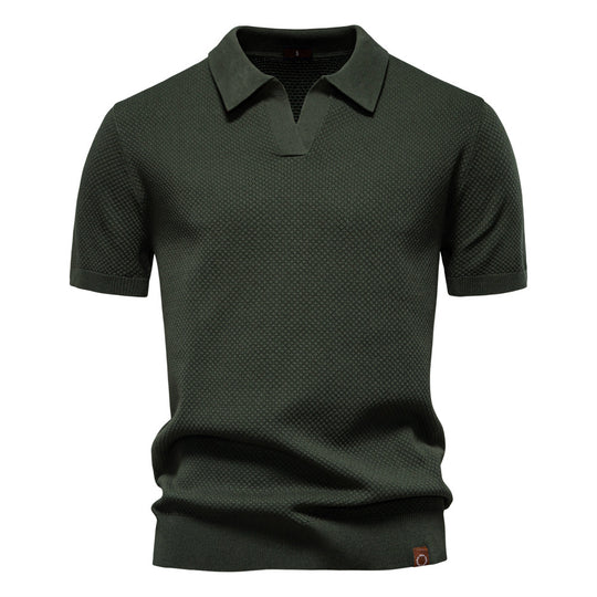 Herren Kurzärmliges Polo-Shirt mit strukturiertem Design EB