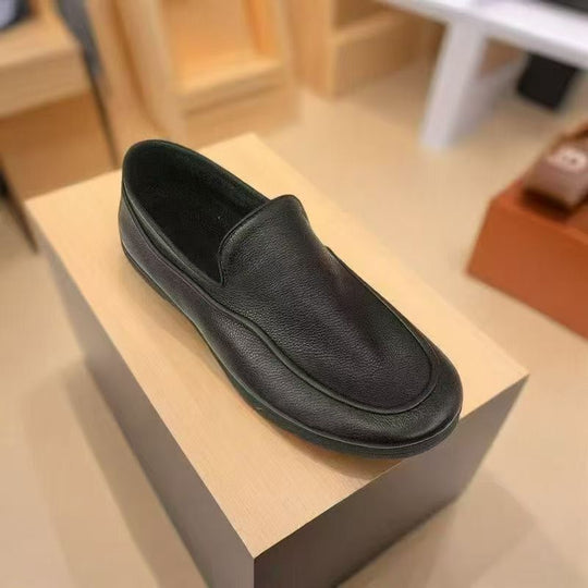 Damen Elegante Ledermokassins mit rutschfester Sohle und modischem Design EB