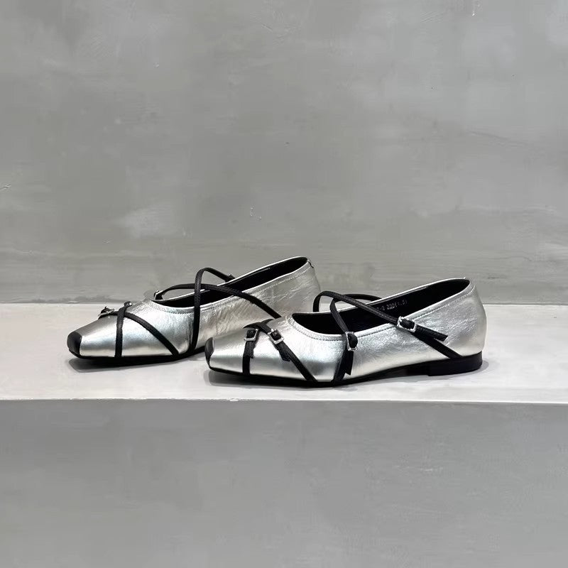 Damen elegante Ballerinas mit kunstvollem Schlaufen-Design und komfortabler Fußbettung EB