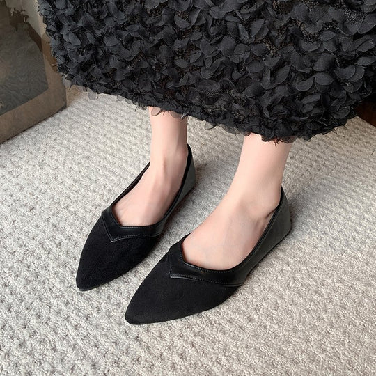 Damen Spitze Ballerinas mit elegantem minimalistischem Design EB