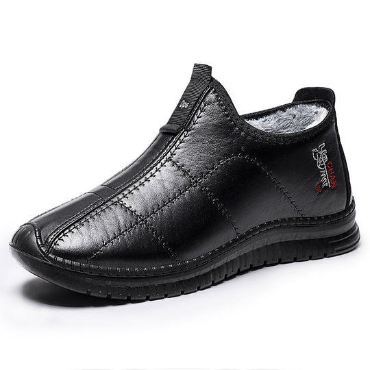 Damen Bequeme und warme Halbschuhe mit Kunstfellfutter EB