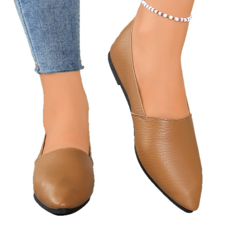 Damen Ballerinas mit elegantem Schnitt und hochwertiger Lederoberfläche EB