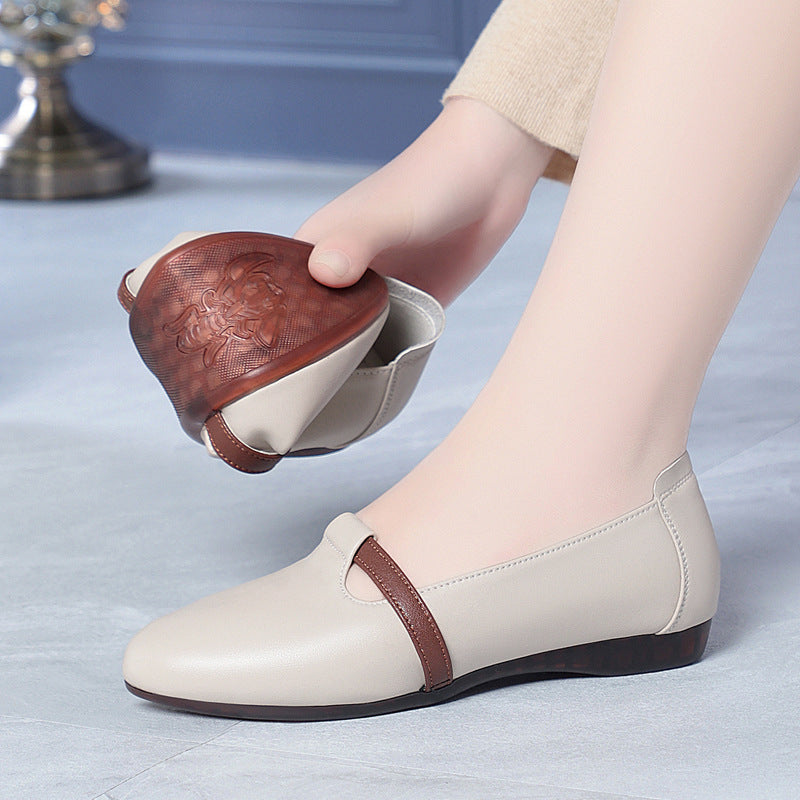 Damen Ballerinas mit elegantem Riemen und komfortablem Fußbett EB