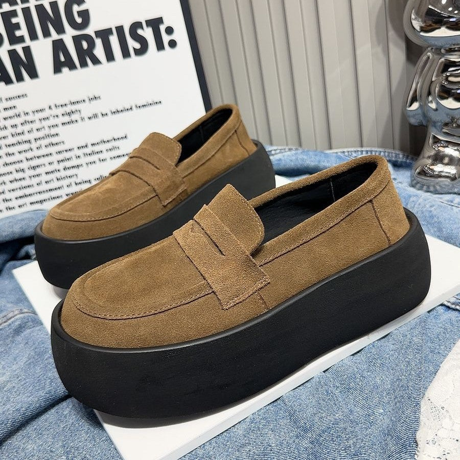 Damen modische Slipper mit extravaganter Plateau-Sohle EB
