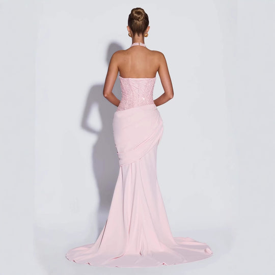 Damen Glänzendes Abendkleid mit figurbetontem Schnitt und schimmernden Pailletten EB
