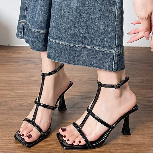 Damen Elegant geschnittene Slingback-High Heels mit geschmackvollem Absatz EB