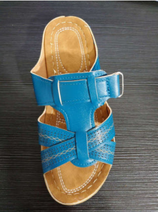 Damen Komfortable Fußbett-Sandalen mit verstellbarem Riemen EB