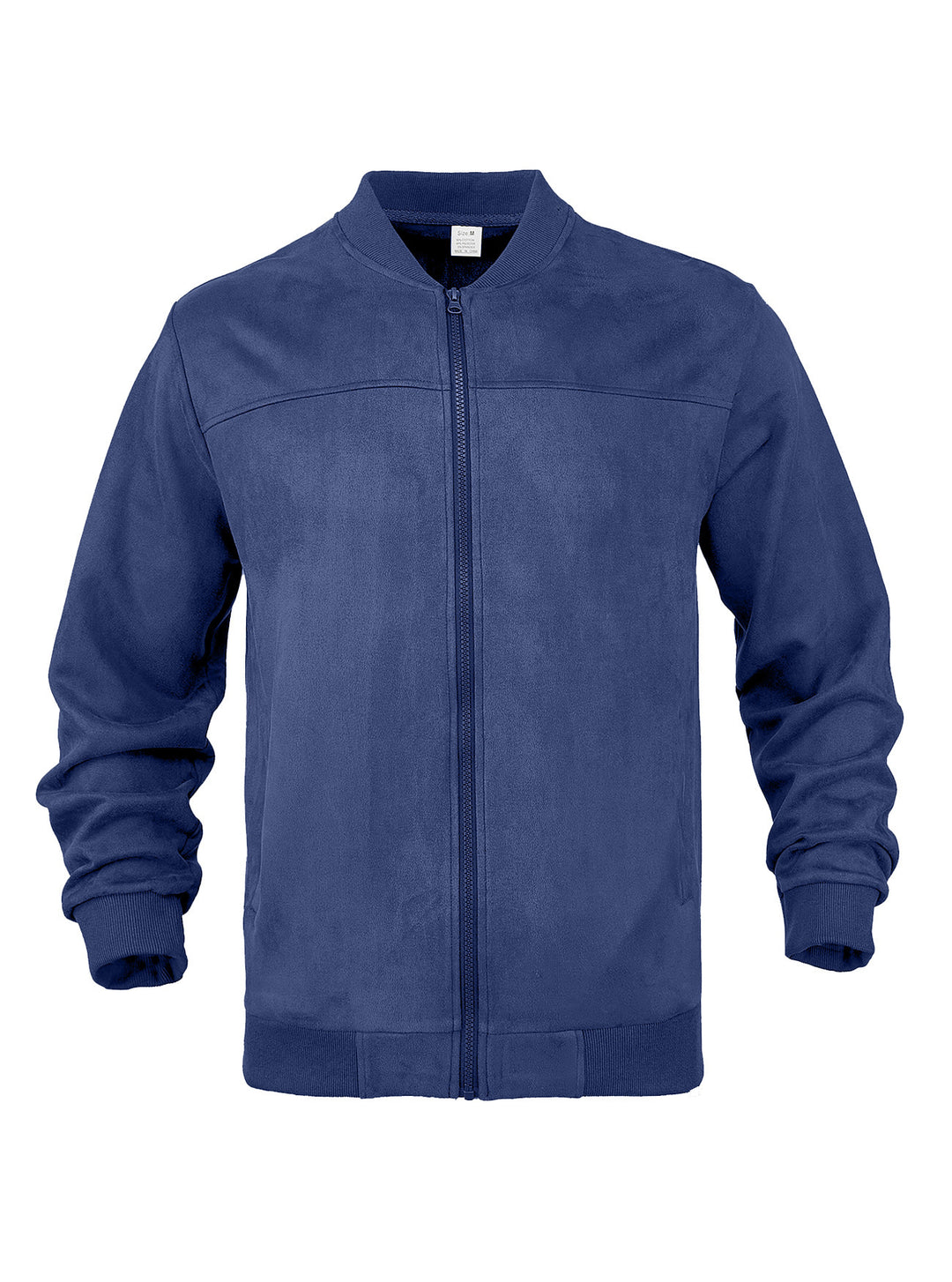 Herren nan Wildleder-Blousonjacke im Bomberstil mit elastischen Rippbündchen EB