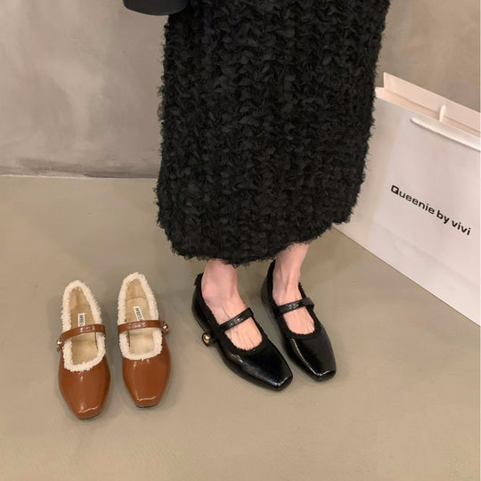 Damen elegante Mokassins mit hochwertigem Fleece-Futter EB
