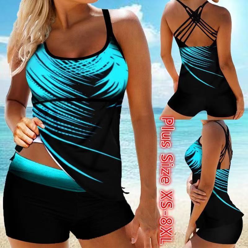 Damen Sport Tankini mit modischen Shorts EB