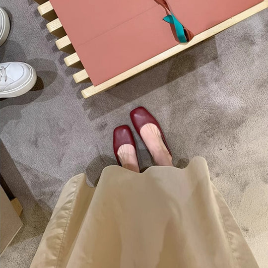 Damen Ballerinas mit modernem Quadratdesign und komfortabler Innensohle EB