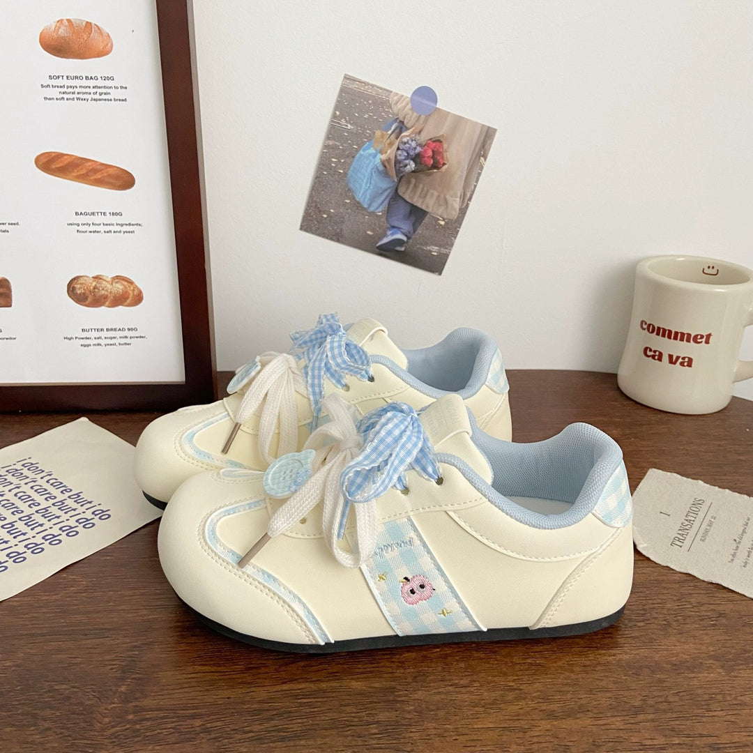 Damen Komfortable Sneakers mit verspielten Schleifendetails EB