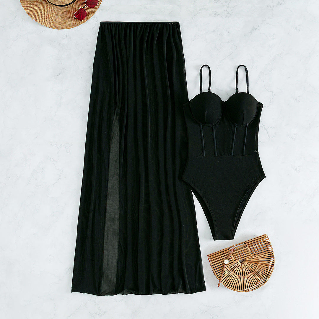 Damen Transparente Sommerkleid EB