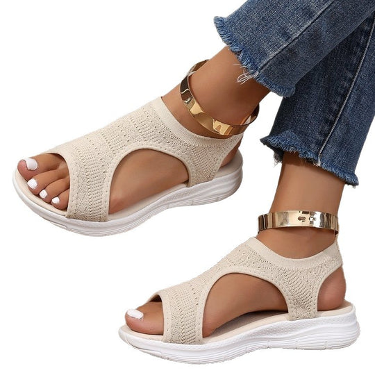 Damen Atmungsaktive Sport-Sandalen mit elastischem Obermaterial und rutschfester Sohle EB