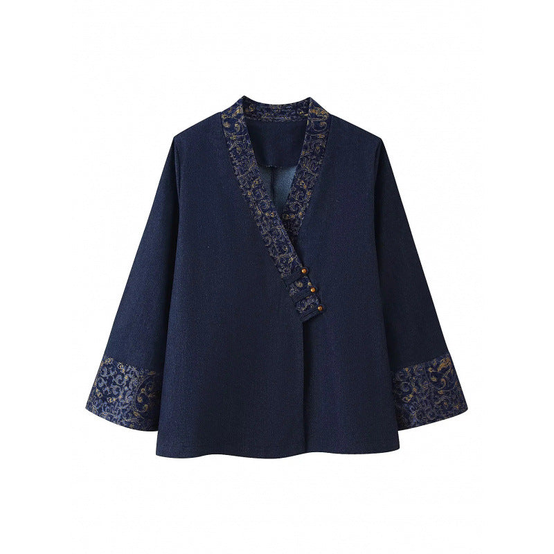 Damen elegante modische Jacke mit kunstvoller Stickerei EB