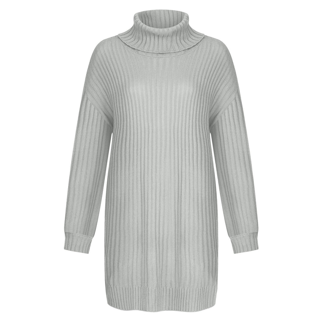 Damen Strickkleid mit hohem Kragen EB
