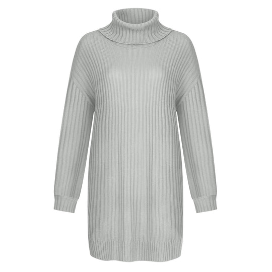 Damen Strickkleid mit hohem Kragen EB
