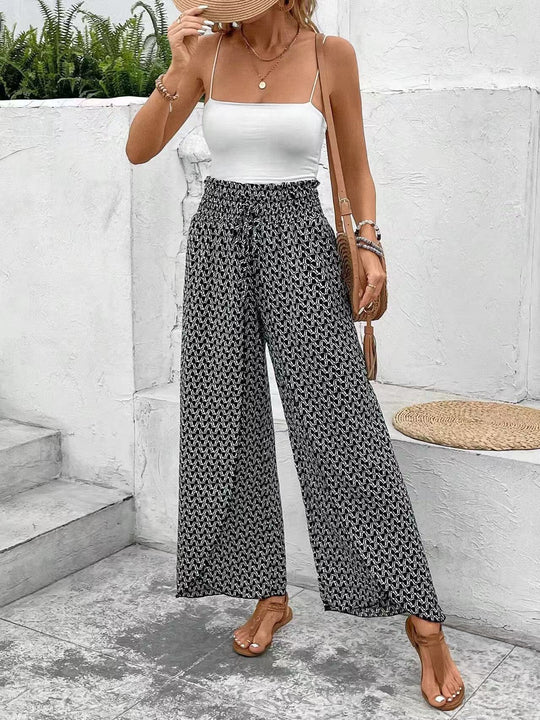 Damen Maxirock mit floralem Design und seitlichem Schlitz EB