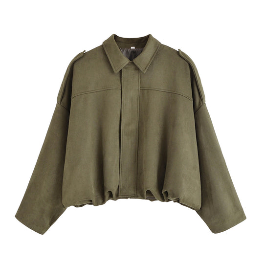 Damen modische Oversized-Jacke im lässigen Look EB
